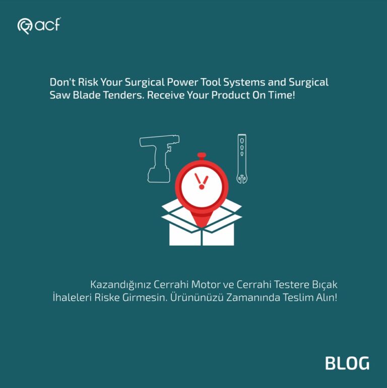 Don’t Risk Your Surgical Power Tool Systems and Surgical Saw Blade Tenders. Receive Your Product On Time!