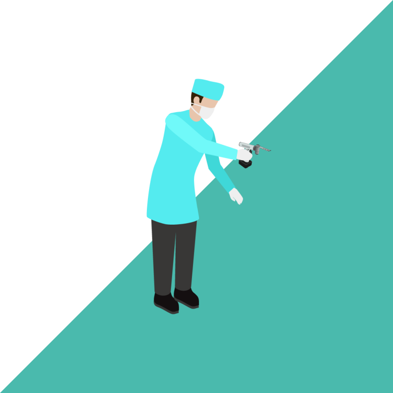 How much force should the surgeon apply for surgical power tools use in knee and hip surgeries ?